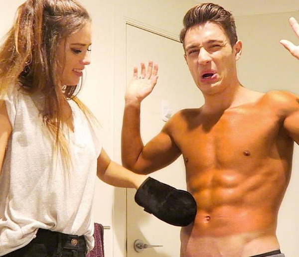 guy get a spray tan
